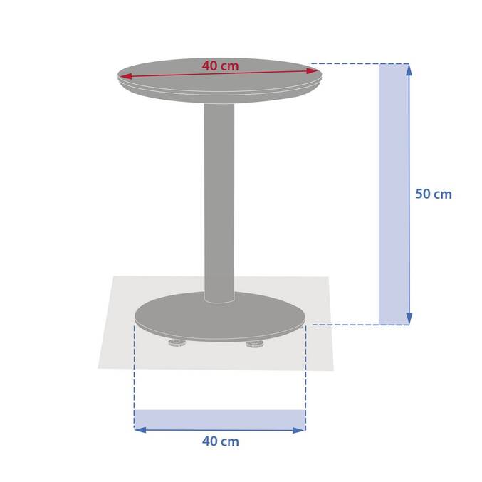 Table d'appoint de jardin rond SOLETIA Argile 40 x 40 x 50 cm - Acier3704