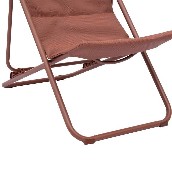 Chilienne de jardin empilable pliable MIRAEL Acajou 4 positions3878