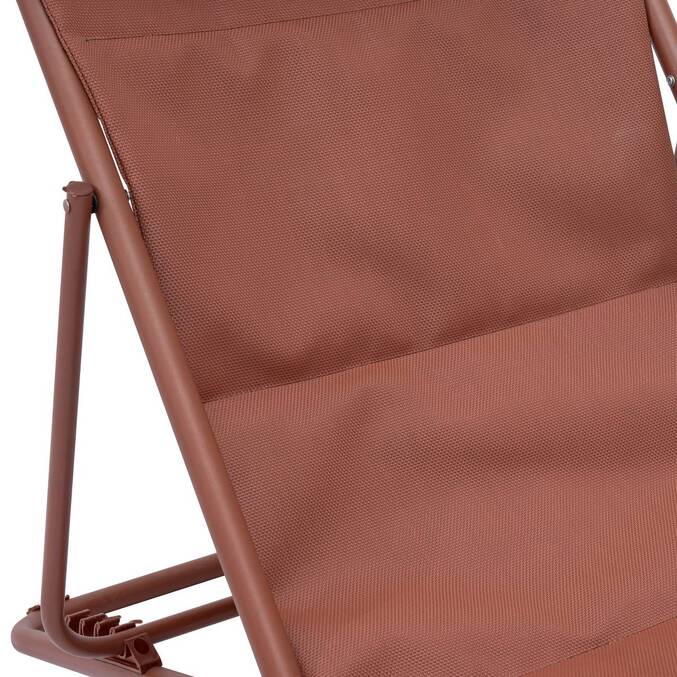 Chilienne de jardin empilable pliable MIRAEL Acajou 4 positions3878