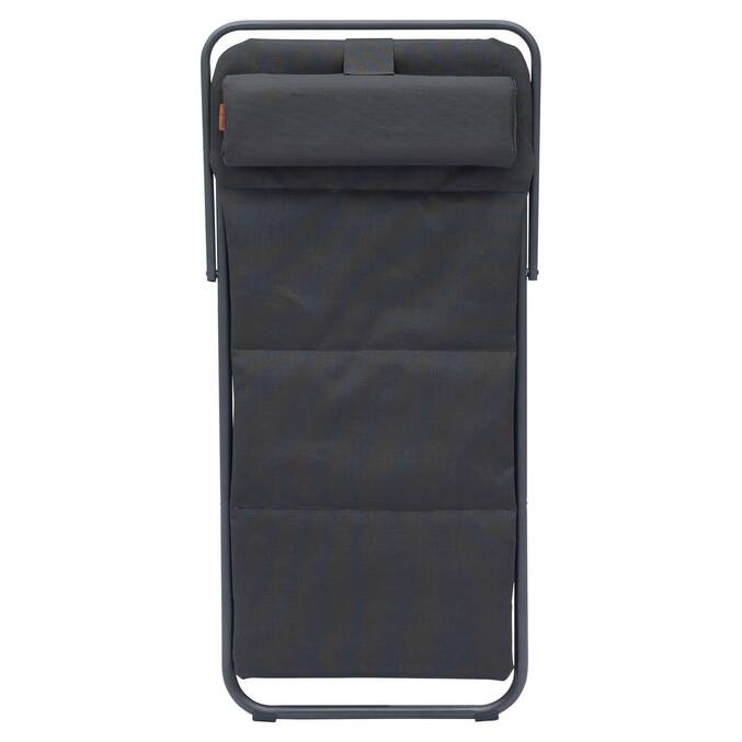 Chilienne de jardin empilable pliable MIRAEL Anthracite / Graphite 3 positions - Acier traité époxy, Traitement anti-rouille renforcé Anthracite / Graphite