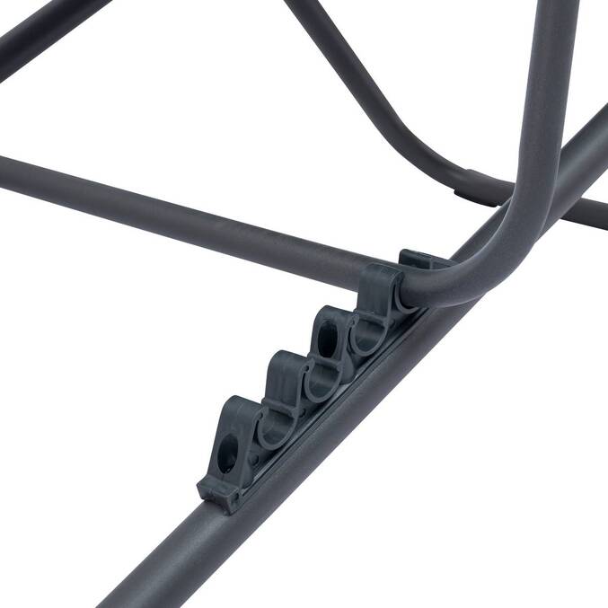 Chilienne de jardin empilable pliable MIRAEL Anthracite / Graphite 3 positions - Acier traité époxy, Traitement anti-rouille renforcé Anthracite / Graphite
