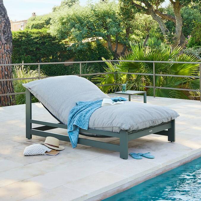 Lit de piscine MOREAL Vert laurier Aluminium, Polyester3795