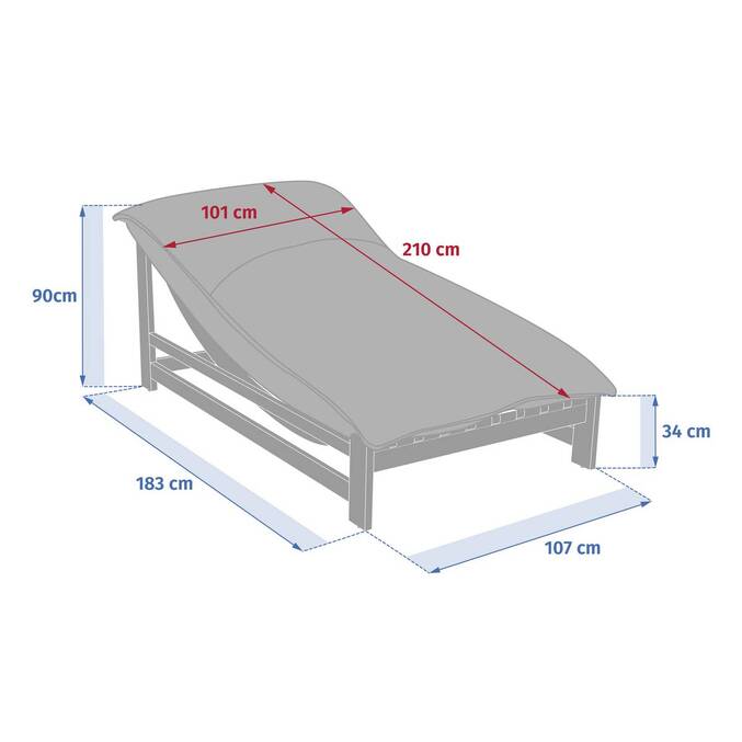 Lit de piscine MOREAL Vert laurier Aluminium, Polyester3795