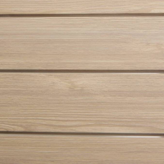Table basse de jardin carré ALLURE Lin / Acajou 79 x 79 x 30 cm - Aluminium traité époxy Lin / Acajou