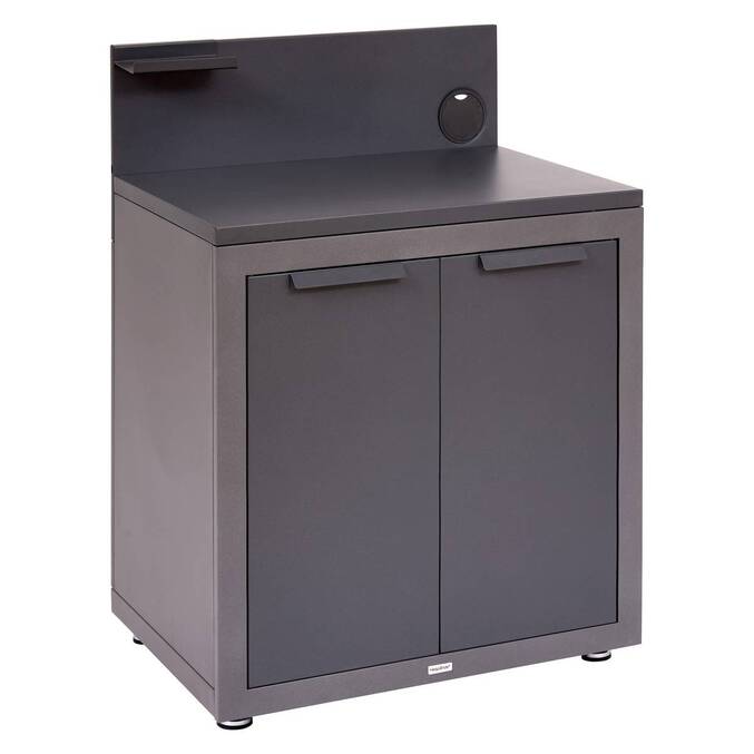 Module pour cuisine d'été OXYANA Graphite 110 x 80 x 60 cm - Acier galvanisé, Traitement antirouille renforcé Graphite