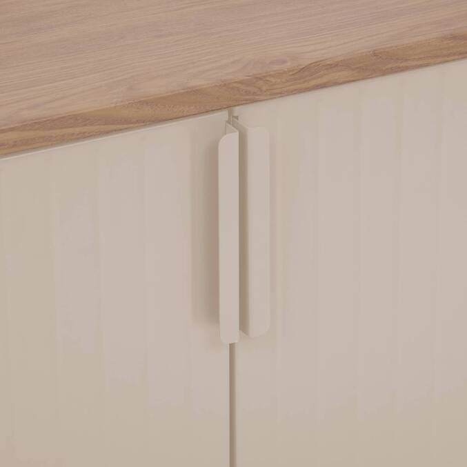 Buffet de jardin IRONIA Argile 90 x 45 x 86 cm - Acier galvanisé, Traitement antirouille renforcé3704