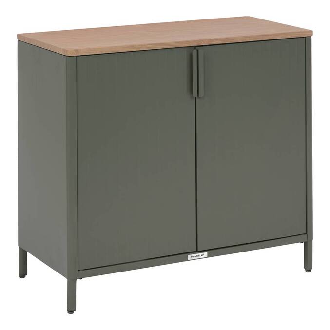 Buffet de jardin IRONIA Vert Laurier 90 x 45 x 86 cm - Acier galvanisé, Traitement antirouille renforcé3795