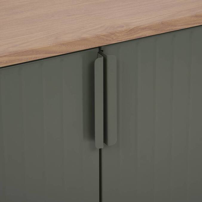 Buffet de jardin IRONIA Vert Laurier 90 x 45 x 86 cm - Acier galvanisé, Traitement antirouille renforcé3795