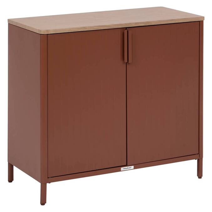 Buffet de jardin IRONIA Acajou 90 x 45 x 86 cm - Acier galvanisé, Traitement antirouille renforcé3878