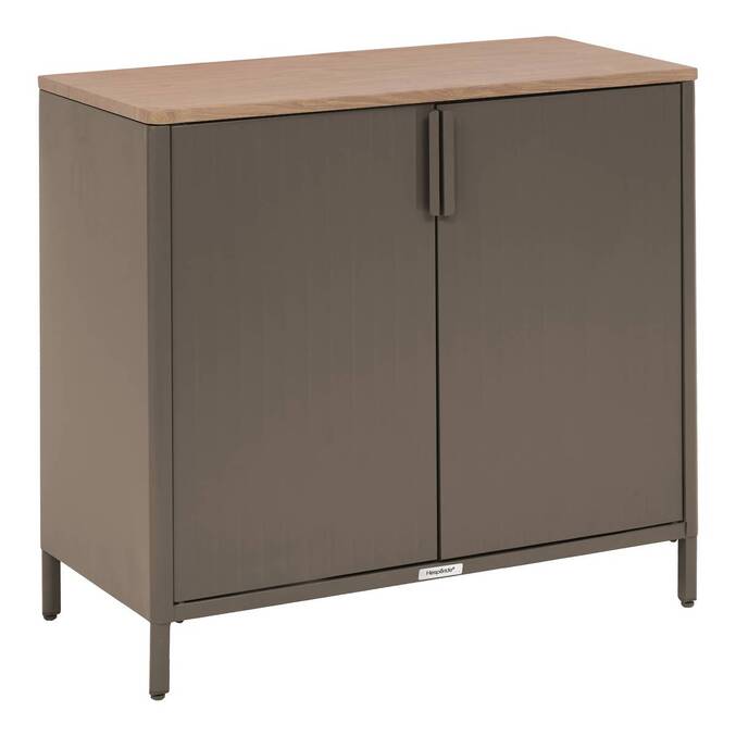 Buffet de jardin IRONIA Café 90 x 45 x 86 cm - Acier galvanisé, Traitement antirouille renforcé3443