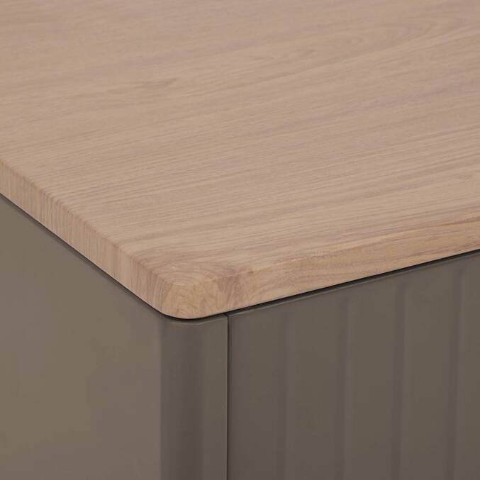 Buffet de jardin IRONIA Café 90 x 45 x 86 cm - Acier galvanisé, Traitement antirouille renforcé3443