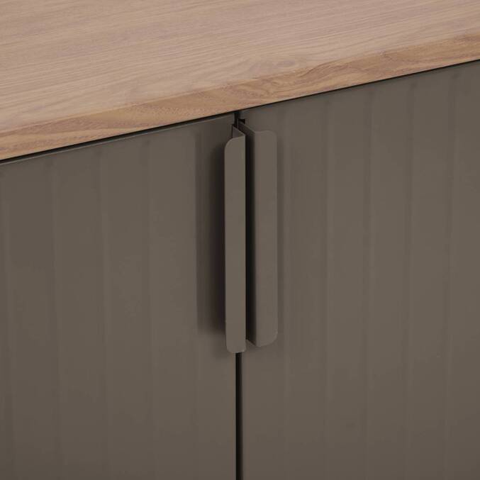 Buffet de jardin IRONIA Café 90 x 45 x 86 cm - Acier galvanisé, Traitement antirouille renforcé3443