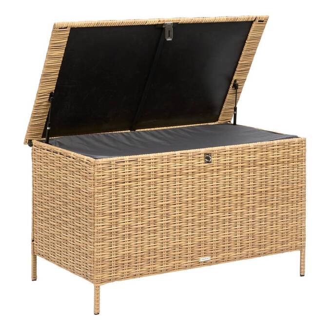 Coffre de rangement BAYANA Savana 300L - Acier, Résine tressée synthétique Savana