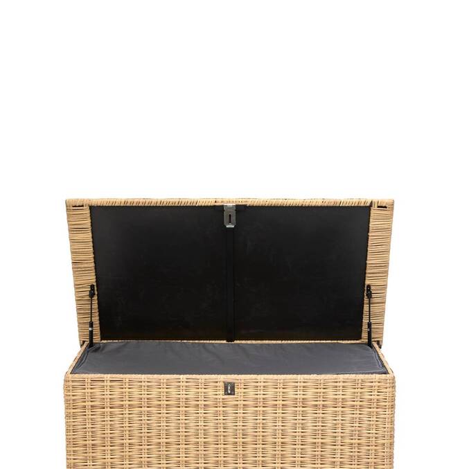 Coffre de rangement BAYANA Savana 300L - Acier, Résine tressée synthétique Savana