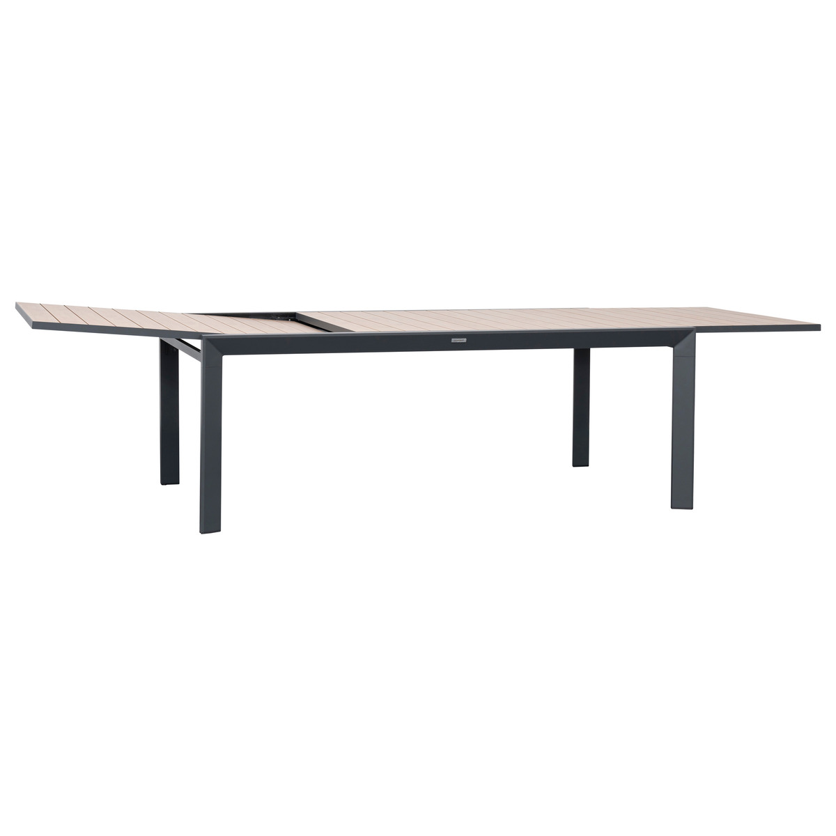 Ensemble table de jardin extensible EVASION  + 12 fauteuils ESSENTIA Miel & Graphite 12 places - Aluminium traité époxy Honey / Graphite