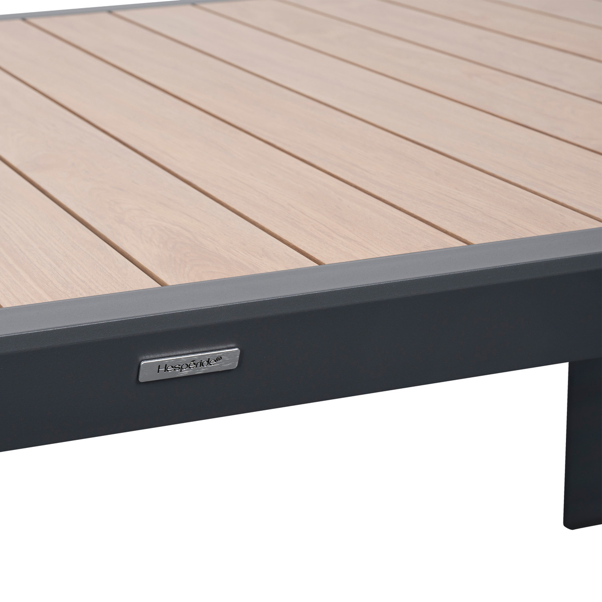Ensemble table de jardin extensible EVASION  + 12 fauteuils ESSENTIA Miel & Graphite 12 places - Aluminium traité époxy Honey / Graphite