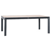 Ensemble table de jardin extensible EVASION  + 12 fauteuils ESSENTIA Miel & Graphite 12 places - Aluminium traité époxy Honey / Graphite
