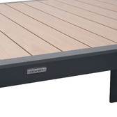 Ensemble table de jardin extensible EVASION  + 12 fauteuils ESSENTIA Miel & Graphite 12 places - Aluminium traité époxy Honey / Graphite
