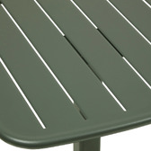 Ensemble table de jardin carrée + 2 chaises ALEGORIA Laurier 2 places - Acier, Traitement anti-rouille renforcé Laurier