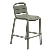 Ensemble table haute de jardin carrée + 2 chaises hautes ALEGORIA Laurier 2 places - Acier traité époxy, Traitement anti-rouille renforcé Laurier