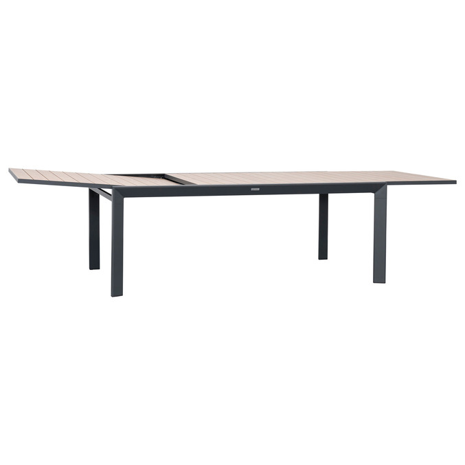 Ensemble table de jardin extensible EVASION  + 12 fauteuils ESSENTIA Miel & Graphite 12 places - Aluminium traité époxy3785