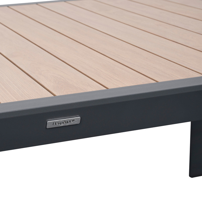 Ensemble table de jardin extensible EVASION  + 12 fauteuils ESSENTIA Miel & Graphite 12 places - Aluminium traité époxy3785