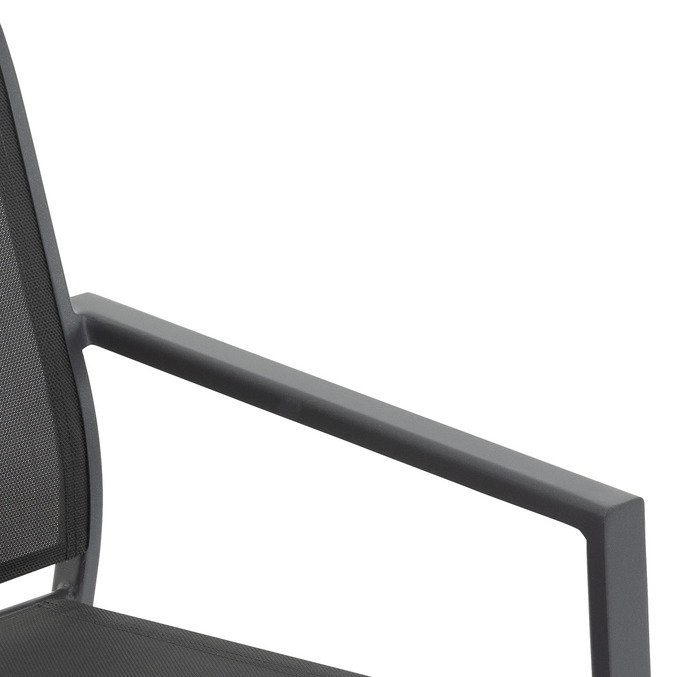 Ensemble table de jardin extensible EVASION  + 12 fauteuils ESSENTIA Miel & Graphite 12 places - Aluminium traité époxy3785