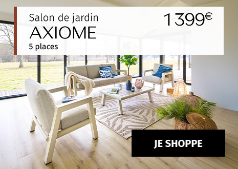 Salon de jardin AXIOME Beige & Argile