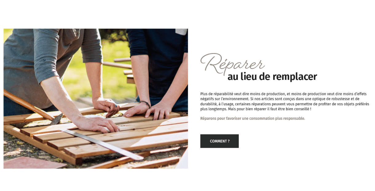 Réparer au lieu de remplacer