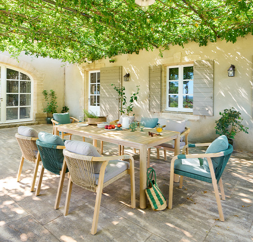 Table de jardin rectangulaire fixe 523x500