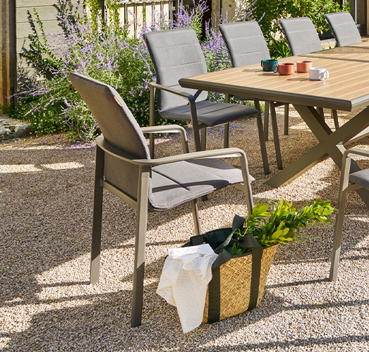 chaise de jardin dossier bas