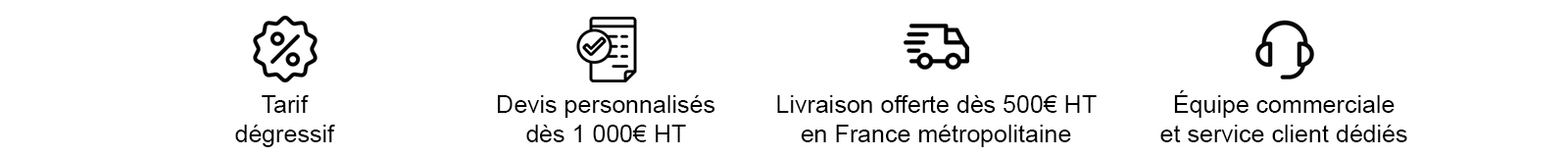 bannière avantages