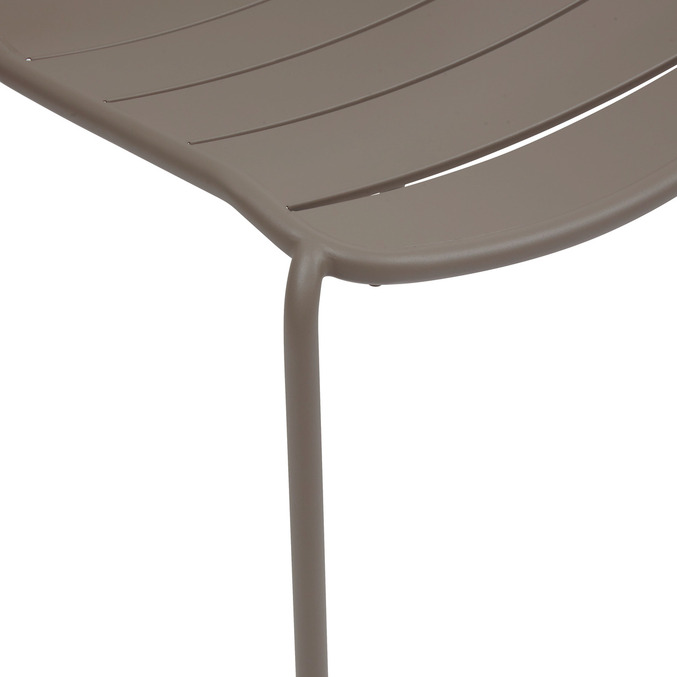Set tavolo da giardino quadrato + 2 sedie ALEGORIA Café 2 posti - Acciaio, Trattamento antiruggine rinforzato Caffè