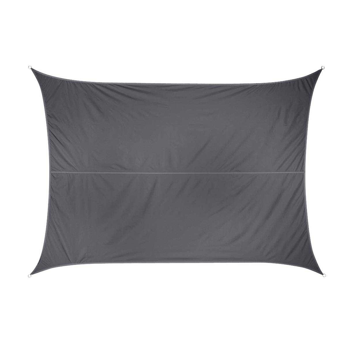 Vela ombreggiante rettangolare CURACAO Grigio 4 x 3 m - Poliestere Ardesia
