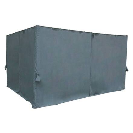 Gazebo rettangolare PALMEIRA Ardesia Per PALMEIRA 4 x 3 m - Alluminio rivestito in epossidico, Poliestere