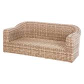 Divano da giardino MOORÉA Savana 3 posti - Alluminio trattato con epossidica, Rattan sintetico, Poliestere Savana