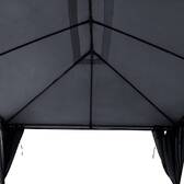 Gazebo rettangolare SANTORINI Ardesia Per SANTORINI 4 x 3 m - Acciaio rivestito in epossidico, Poliestere Ardesia