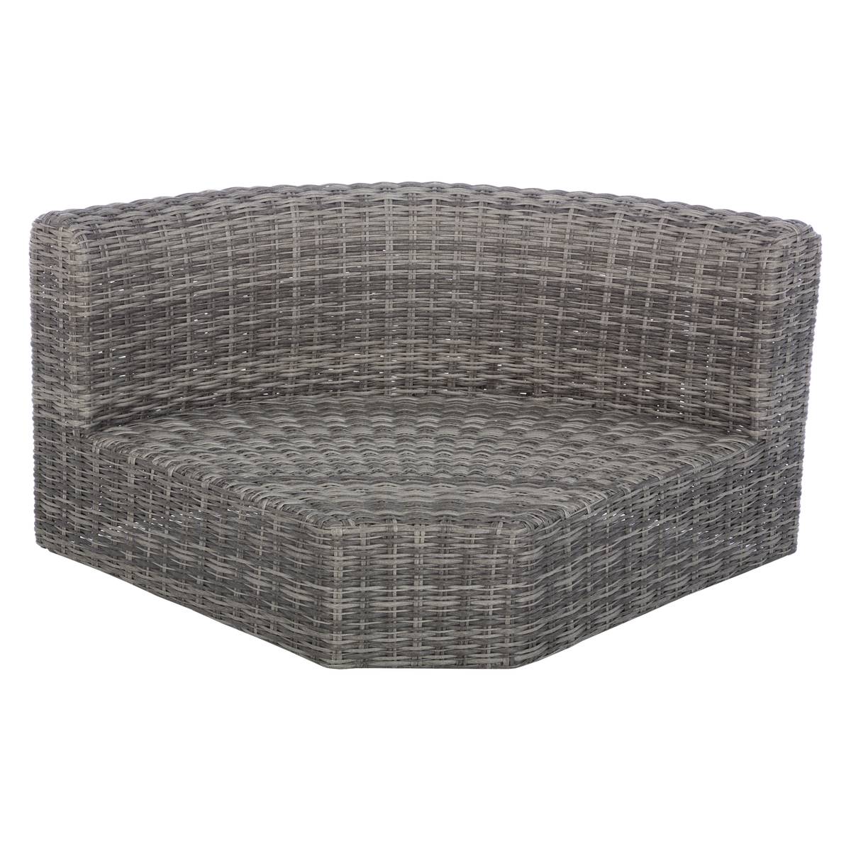 Mobili da giardino angolari MOORÉA Terra d'ombra 5 posti - Alluminio trattato con epossidica, Rattan sintetico, Poliestere Terre d'ombre