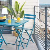 Sedia da giardino pieghevole GREENSBORO Blu anatra