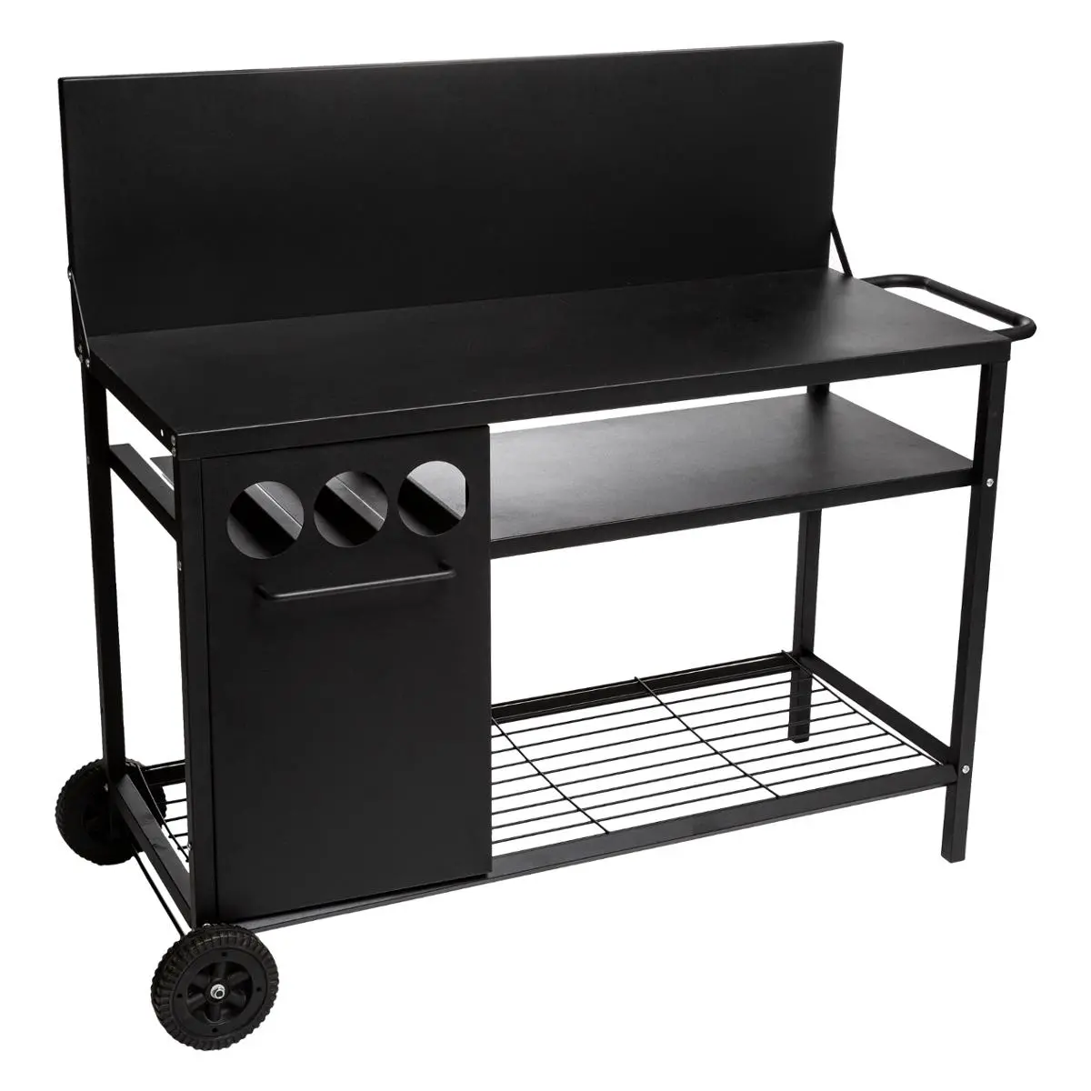 Carrello per plancha nero 100 x 45 x 106 cm - Ferro Nero