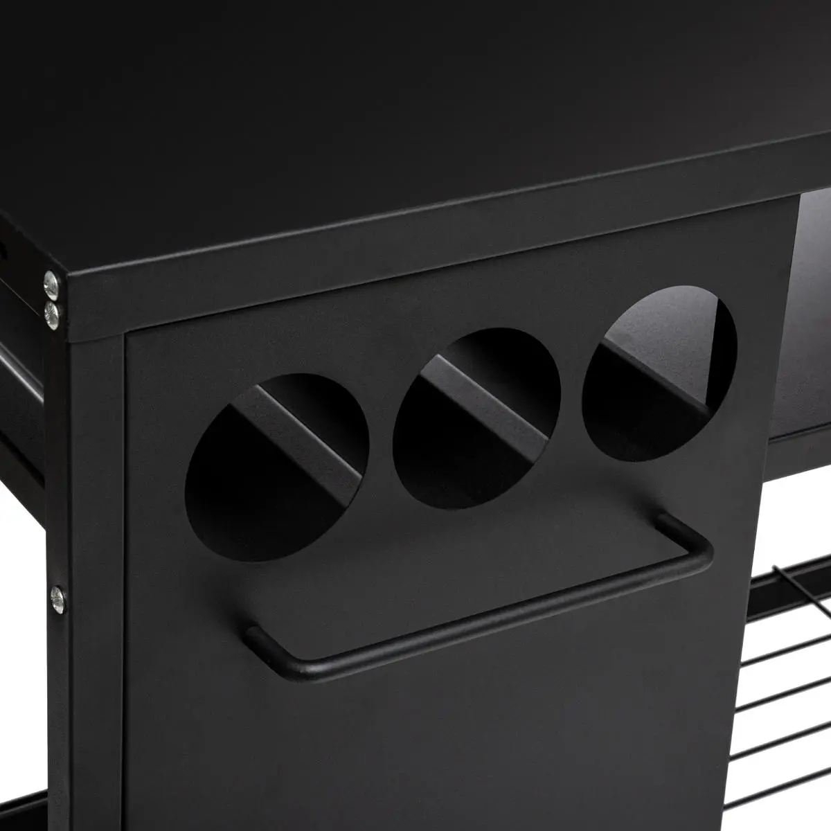 Carrello per plancha nero 100 x 45 x 106 cm - Ferro Nero