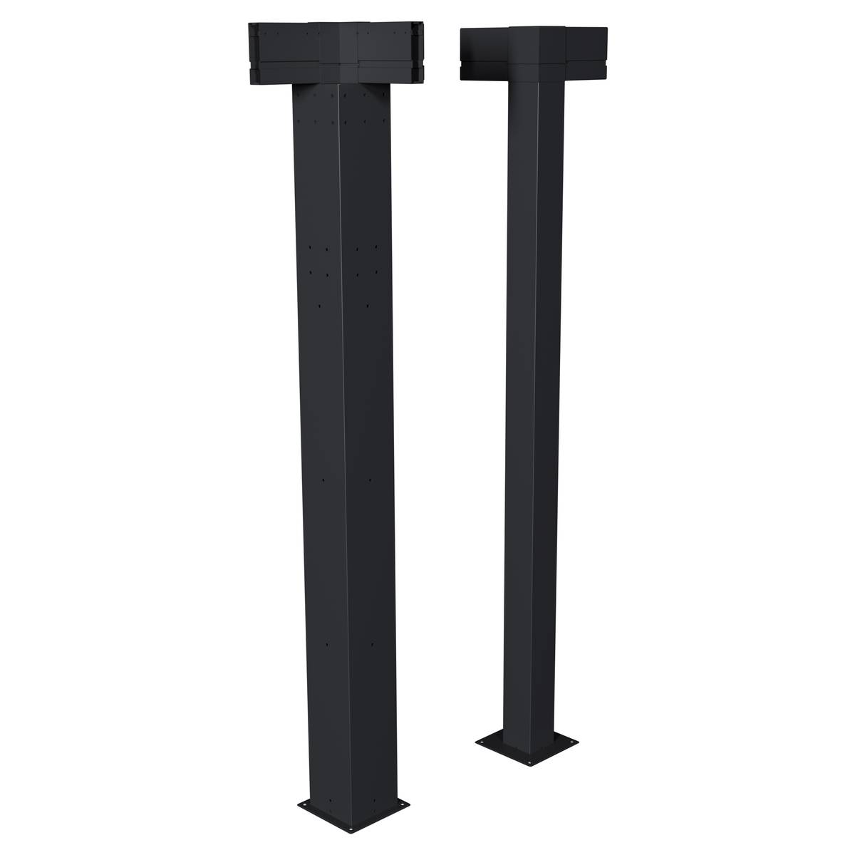 Set di 2 pali angolari per pergola bioclimatica MAJAÉ Grafite Per MAJAÉ 3,6 x 3,6 m - Alluminio rivestito in epossidico Grafite