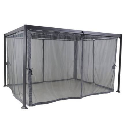 Zanzariera per pergola BELIZE Ardesia Per BELIZE 3 x 3,8 m - L. 330 x H. 215 cm - Poliestere