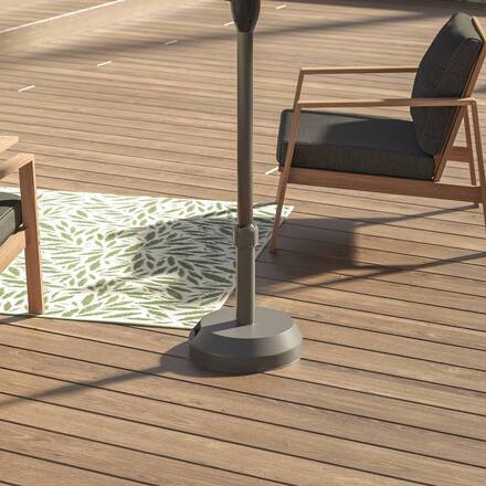 Ombrellone dritto rettangolare inclinabile LOOMPA Ardesia 3 x 2 m - Alluminio, Poliestere
