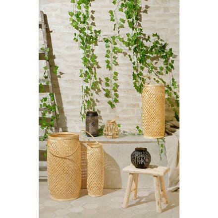 Set di 3 lanterne da esterno NOOR Beige H. 52 cm