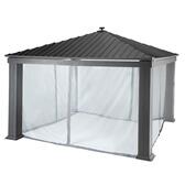 Tende zanzariere per gazebo PATIA Ardesia Per PATIA 4 x 4 m - Poliestere Ardesia