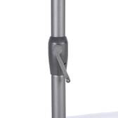 Ombrellone dritto rettangolare inclinabile LOOMPA Ardesia 3 x 2 m - Alluminio, Poliestere Ardesia