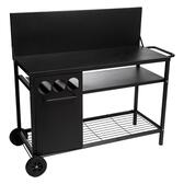 Carrello per plancha nero 100 x 45 x 106 cm - Ferro Nero