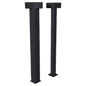 Set di 2 pali angolari per pergola bioclimatica MAJAÉ Grafite Per MAJAÉ 3,6 x 3,6 m - Alluminio rivestito in epossidico Grafite