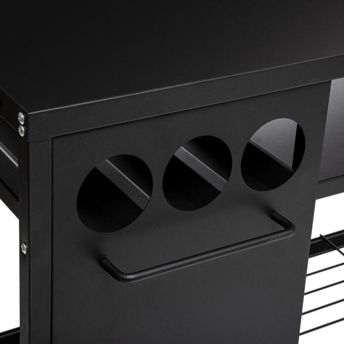 Carrello per plancha nero 100 x 45 x 106 cm - Ferro Nero